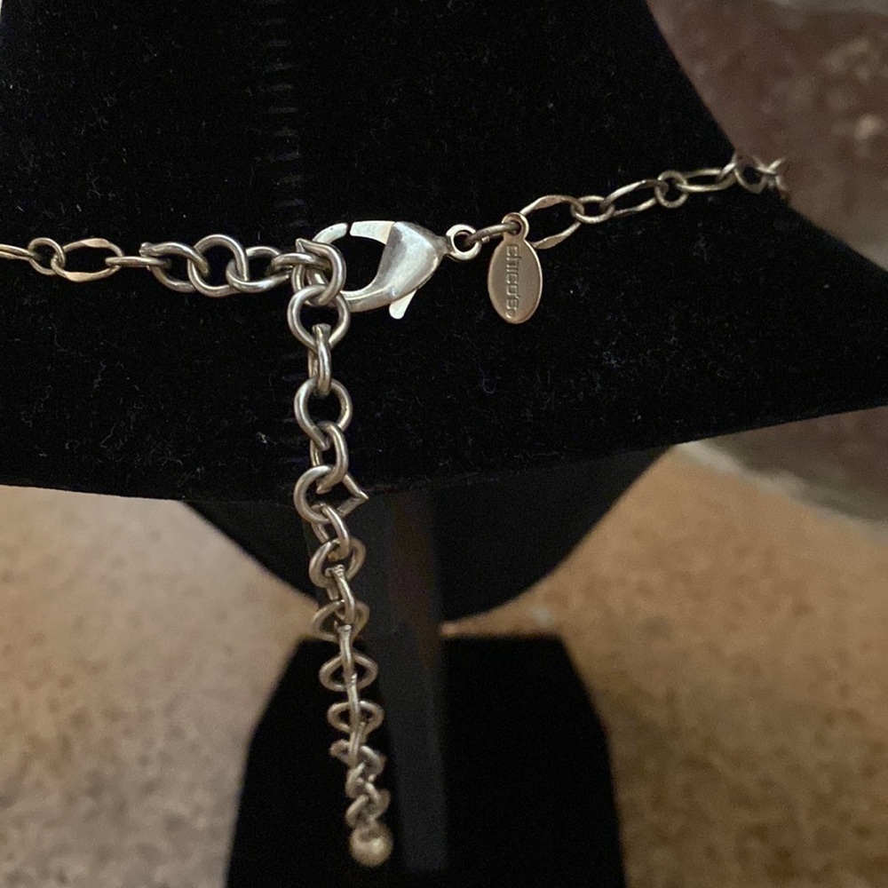 Chico’s silver and shell waterfall bib collar Statement necklace - Picture 3 of 5